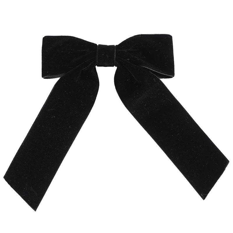 Soho Jane Velvet Bow Hair Clip - Schwarz
