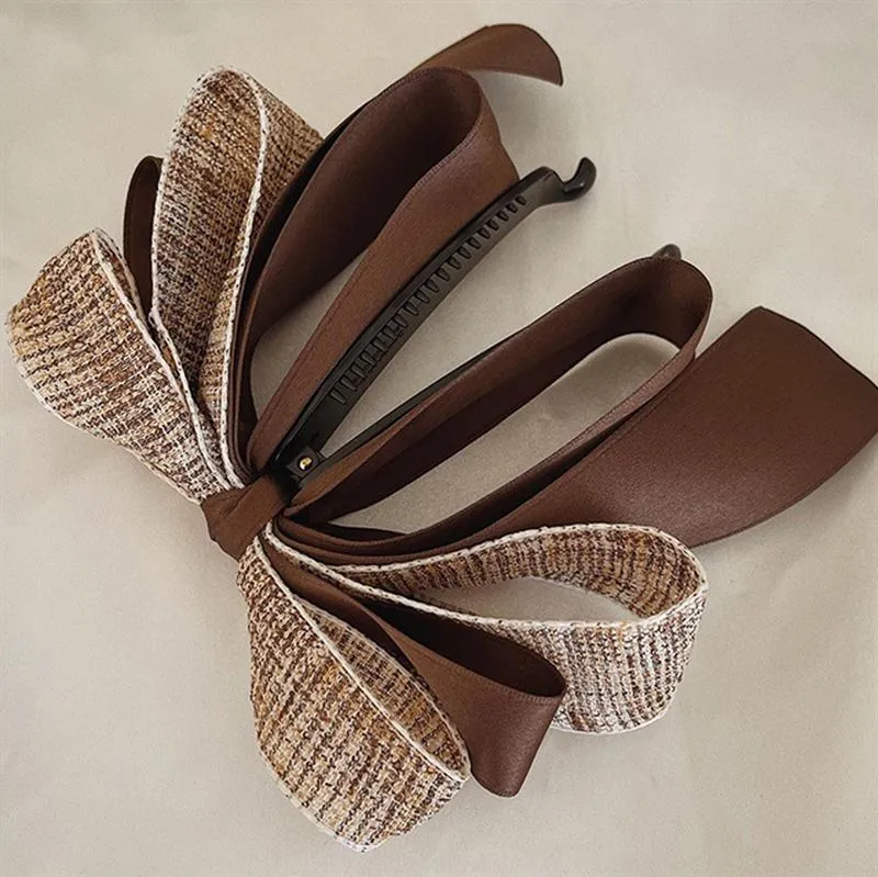 Soho Aidan Bow Bananen Haarclip - braun