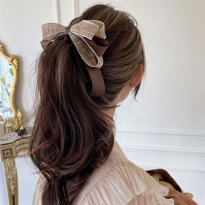 Soho Aidan Bow Bananen Haarclip - braun