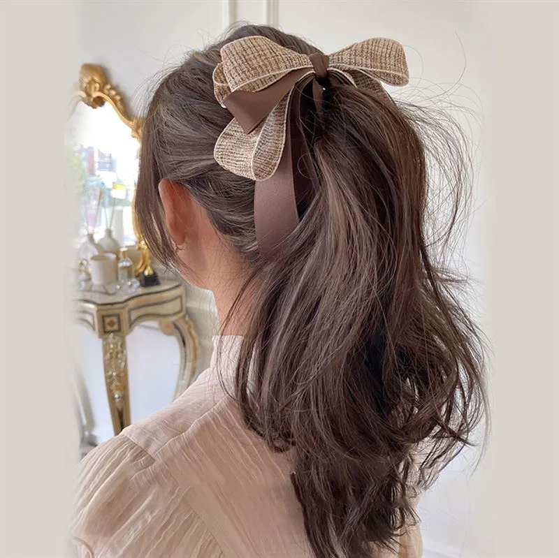 Soho Aidan Bow Bananen Haarclip - braun