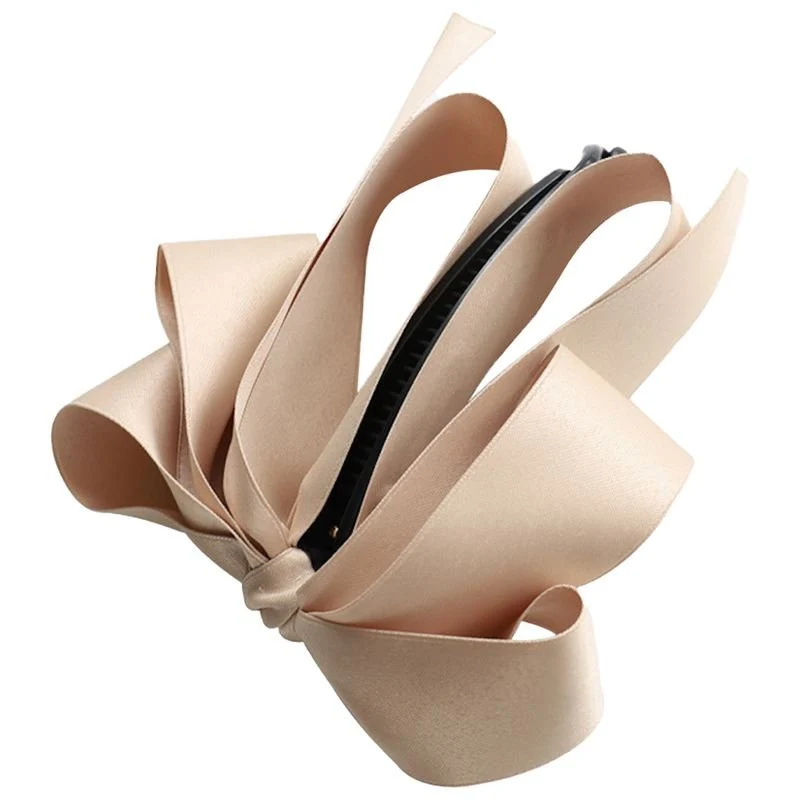 Soho Bona Bow Banana Hair Clip - Beige
