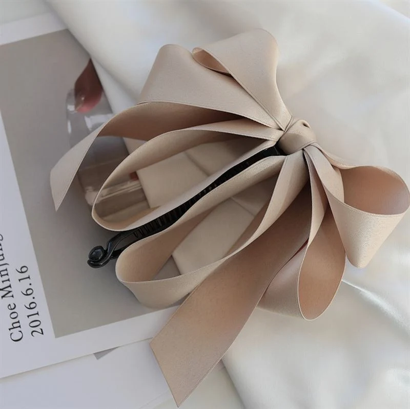 Soho Bona Bow Banana Hair Clip - Beige