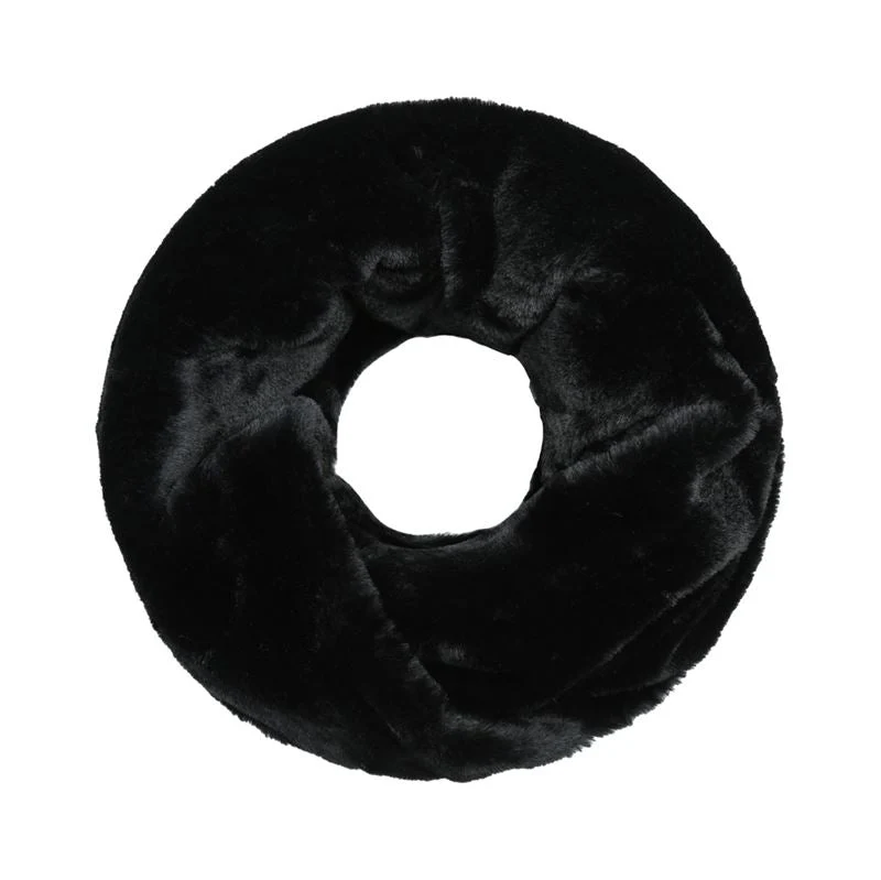 Schlauchschal mit Kunstfell – Schwarz – SOHO