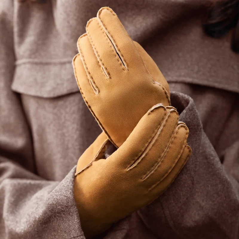 Isabel Bernard Honoré Zenia Cognac Lammleder Handschuhe IB67003-336-7