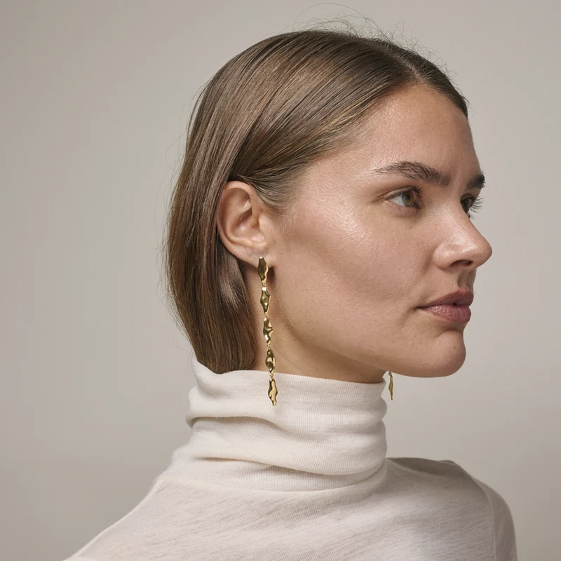 ENAMEL Copenhagen India Gold Plated Recycled 925 Sterling Silver Earrings E400G-GP