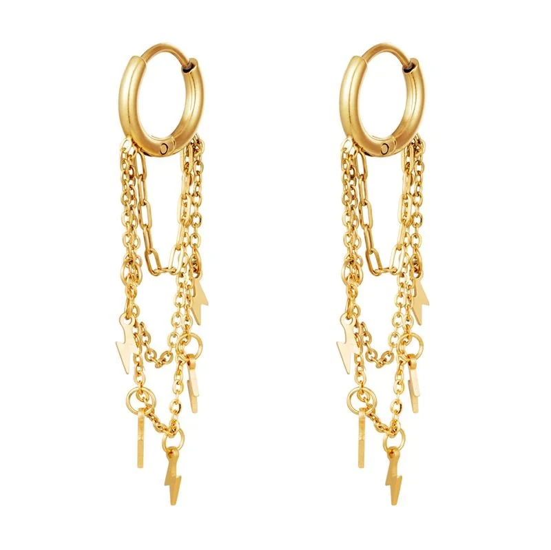SOHO Thunder Creolen – goldfarben aus Edelstahl