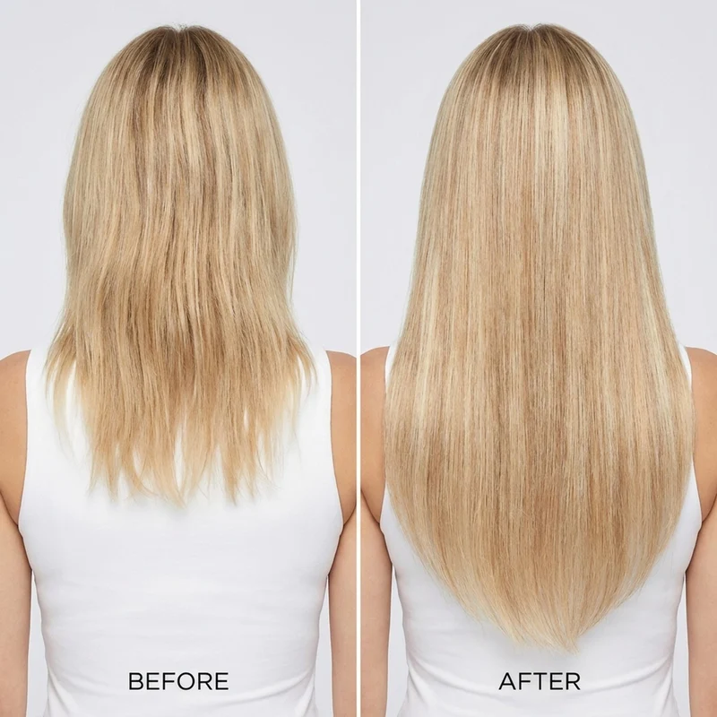 Clip-in-Extensions – blond Mix 18/613# – 50 cm Echthaar