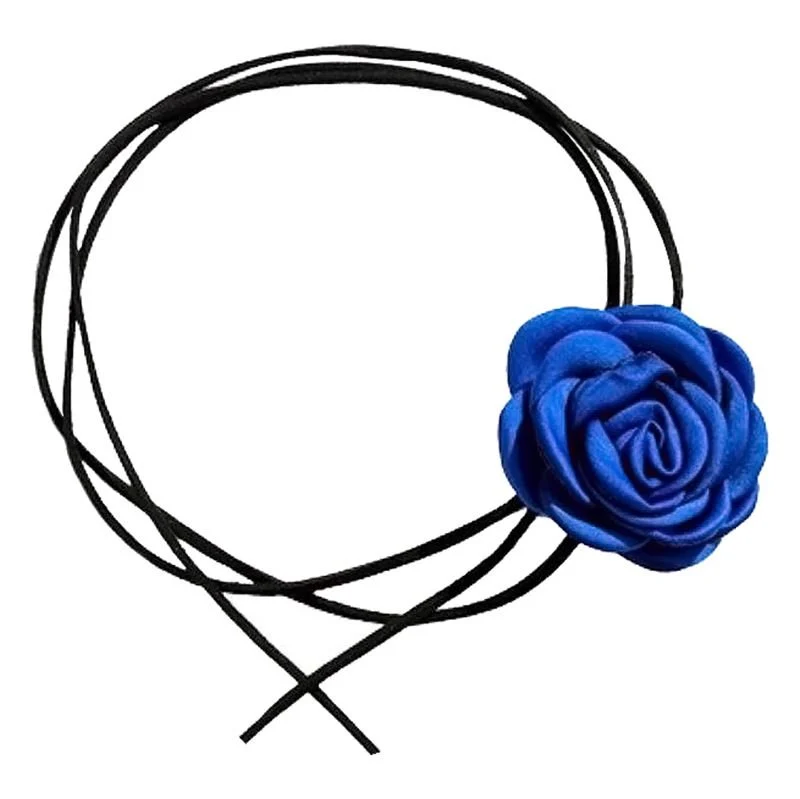 Soho Rose Choker Halskette - Blau