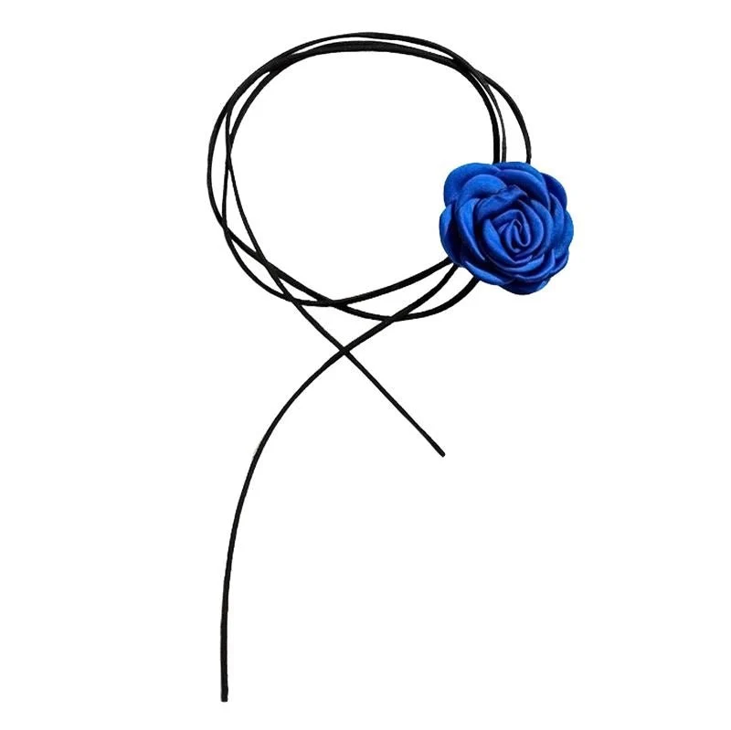 Soho Rose Choker Halskette - Blau
