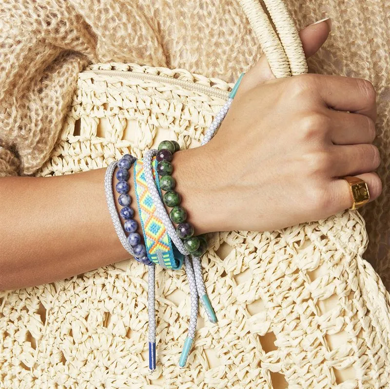 SOHO Armband – Doppelt mit Perlen – Grün