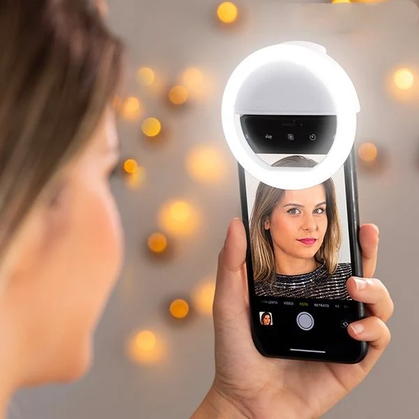 Selfie -LED -Lichtring für Smartphones - wiederaufladbar