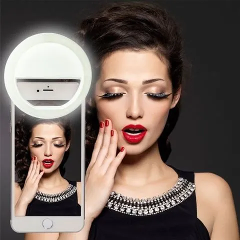 Selfie -LED -Lichtring für Smartphones - wiederaufladbar