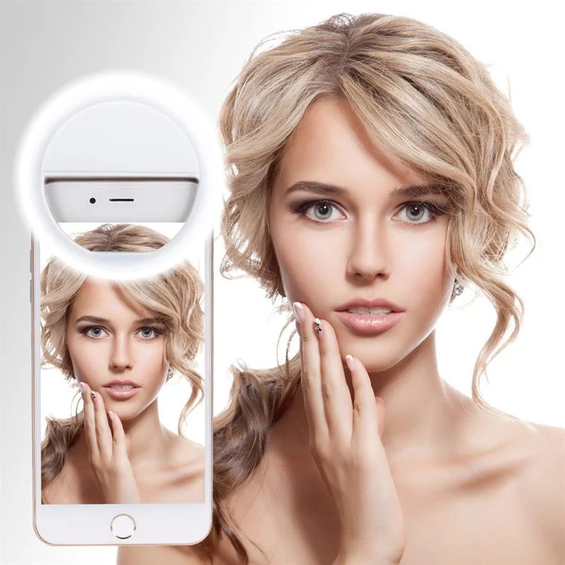 Selfie -LED -Lichtring für Smartphones - wiederaufladbar