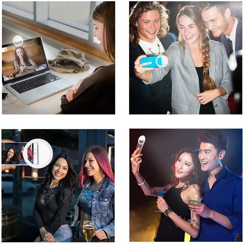Selfie -LED -Lichtring für Smartphones - wiederaufladbar