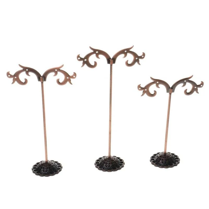 Schmuckbaum für Ohrringe – 3er Pack in Bronze-Optik