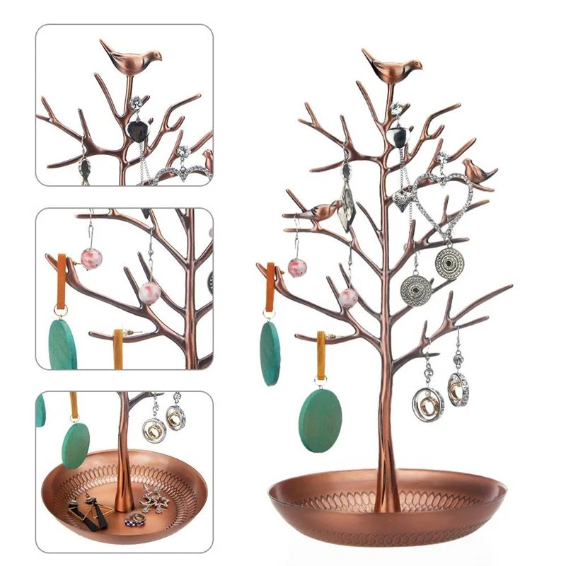 Schmuckbaum Vintage – mit 3 Vögeln im Bronze-Look