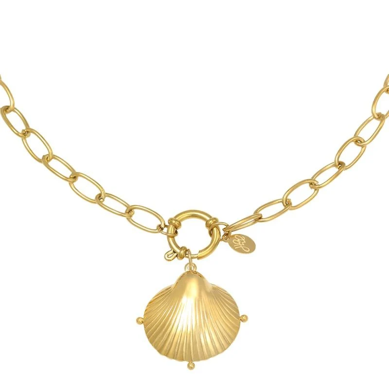 Halskette mit Muschel-Anhänger – goldfarben – SOHO