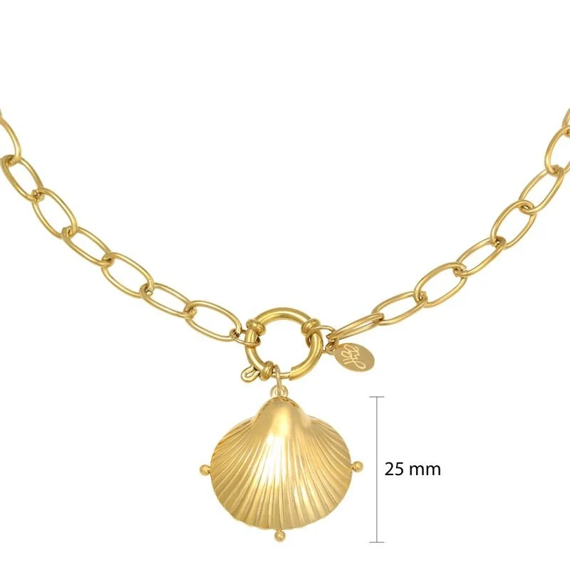 Halskette mit Muschel-Anhänger – goldfarben – SOHO
