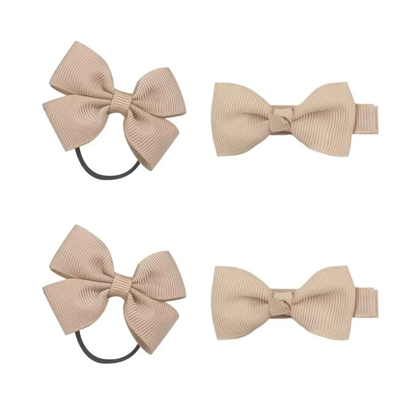 Soho Kirby Bogenhaarelastik und Haarklammern - Beige