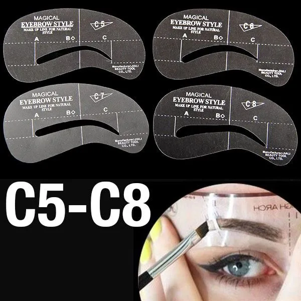Augenbrauen Schablonen – 4er Pack aus Kunststoff