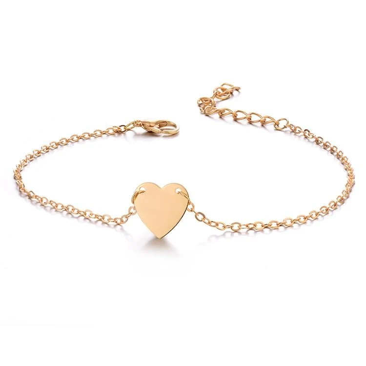 Fußkette mit Herz – goldfarben