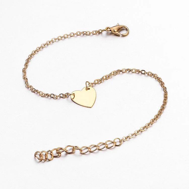 Fußkette mit Herz – goldfarben
