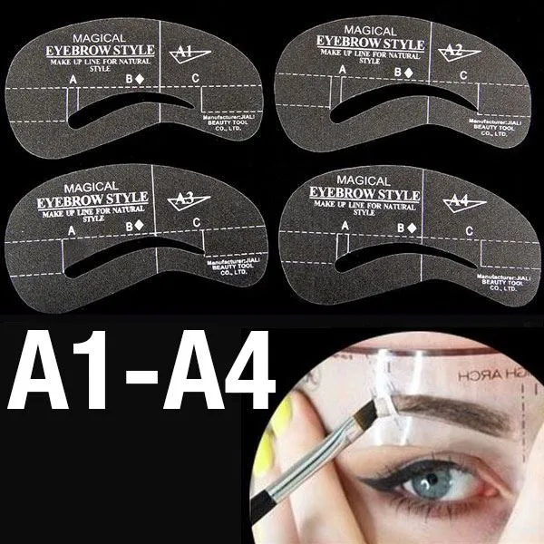 Augenbrauen Schablonen – 4er Pack (A1-A4)