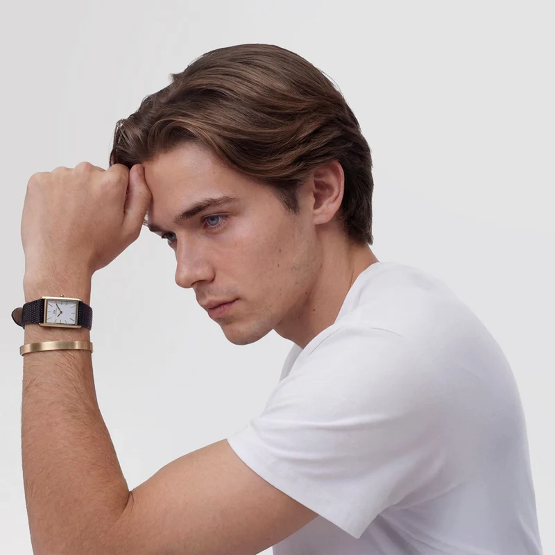 Daniel Wellington Bound Black Lizard Weiß Guilloché Unisex Uhr DW00100899