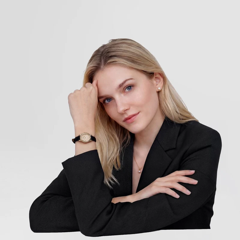 Daniel Wellington Ophelia Mini Black Lizard Unitone Goldfarben Uhr DW00100897