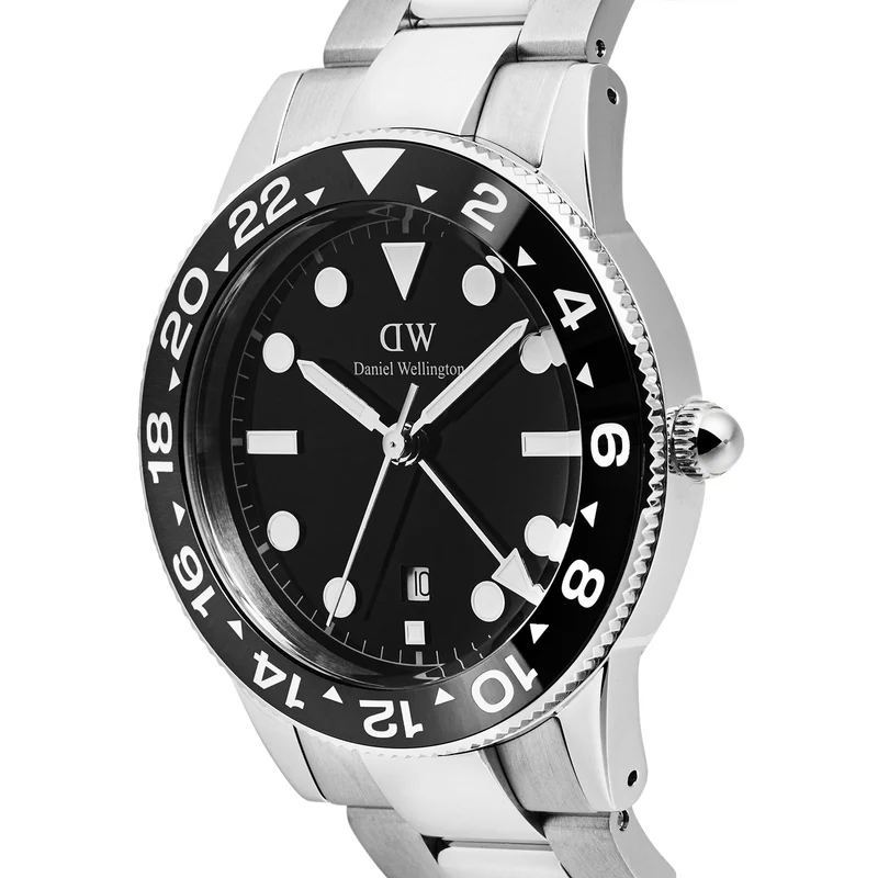 Daniel Wellington Iconic Link Schwarze Keramiklünette Herren Uhr DW00100919
