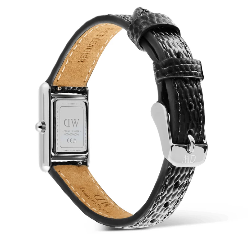Daniel Wellington Bound Mini Black Lizard Silber Damen Uhr DW00100901