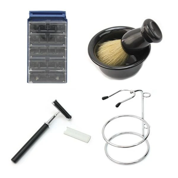 Rasier-Set für Herren – 4-teilig Chrom