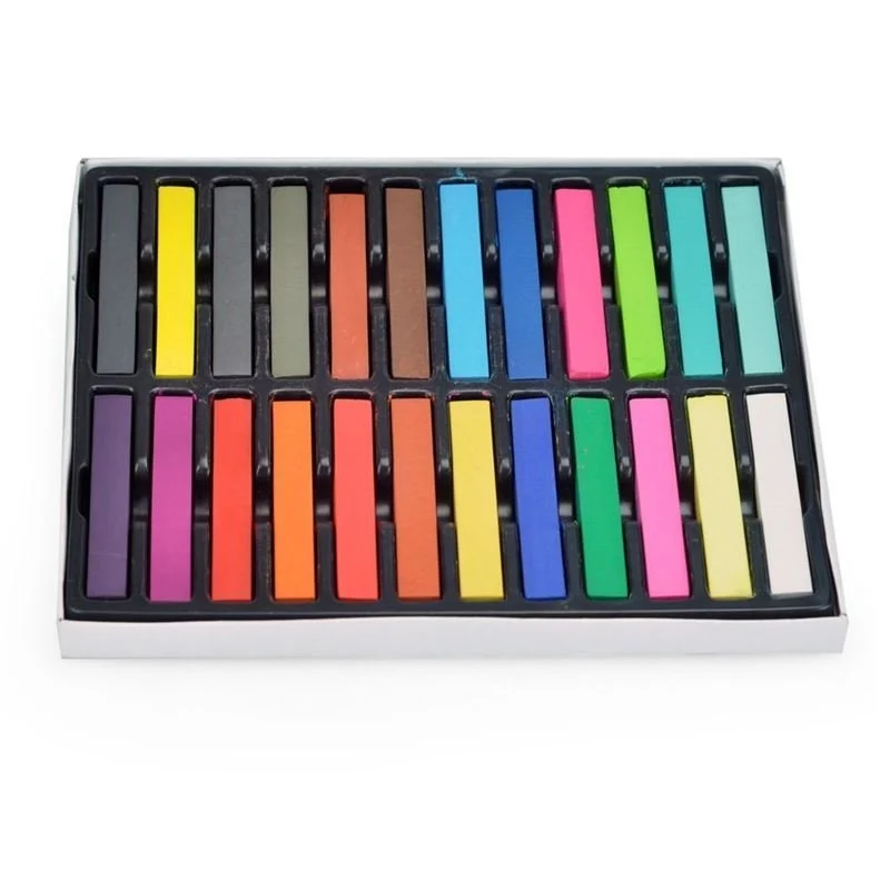 Haar-Kreide – 24er Pack bunte Farben für Dein Haar