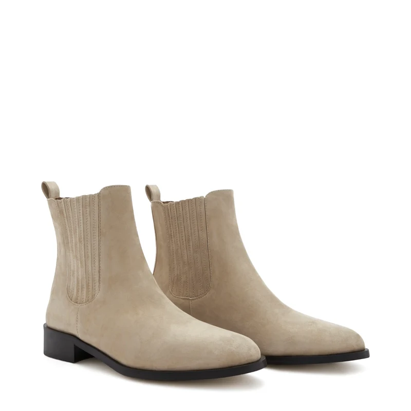 Isabel Bernard Vendôme Chey Beige Suede Chelsea Stiefel IB53000SS-174-37