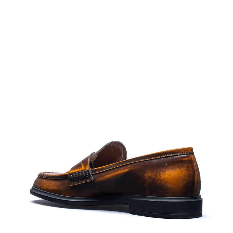 Isabel Bernard Vendôme Blandine cognacfarbene Spazzolato-Leder Loafer IB51015-636-35