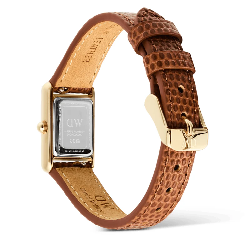 Daniel Wellington Bound Mini Hellbraun Lizard Damen Uhr DW00100905