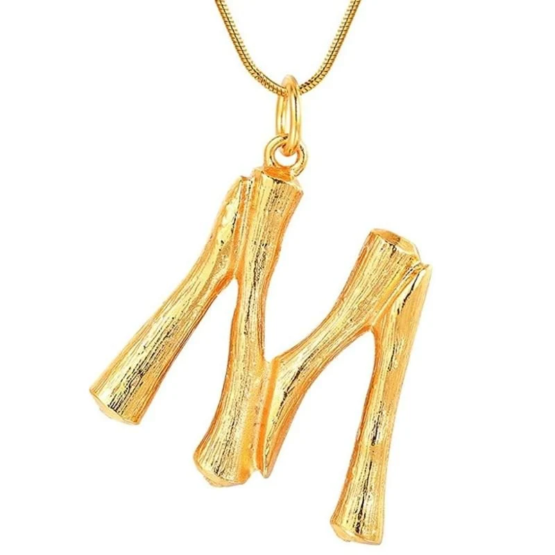 Buchstaben-Halskette – goldfarben aus Metall