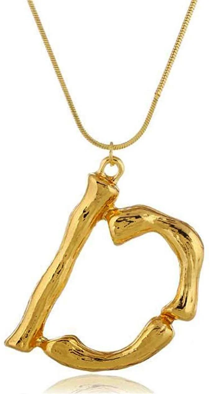 Buchstaben-Halskette – goldfarben aus Metall