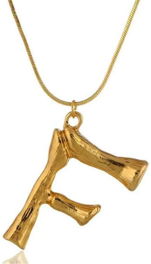 Buchstaben-Halskette – goldfarben aus Metall