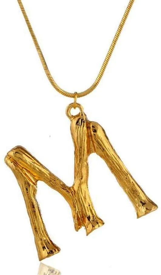 Buchstaben-Halskette – goldfarben aus Metall