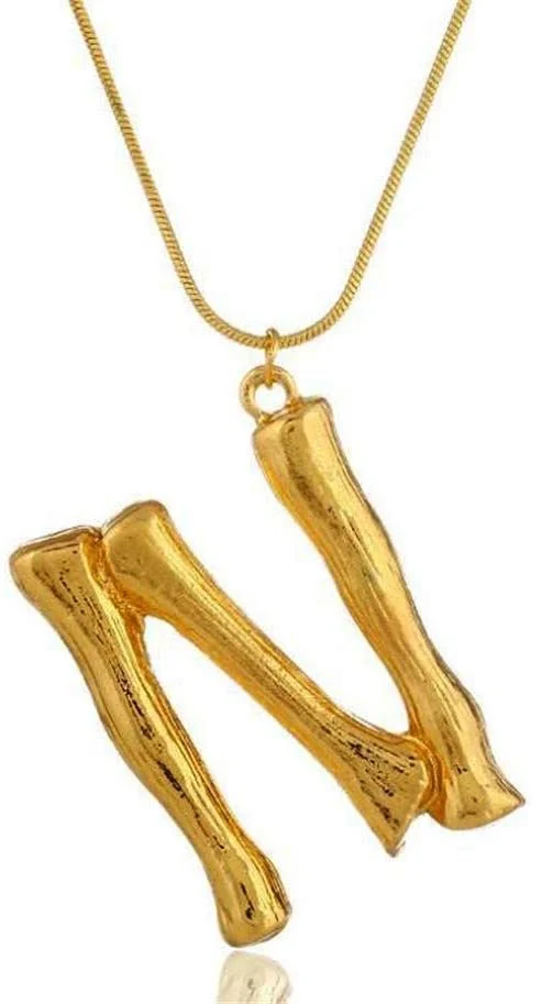 Buchstaben-Halskette – goldfarben aus Metall