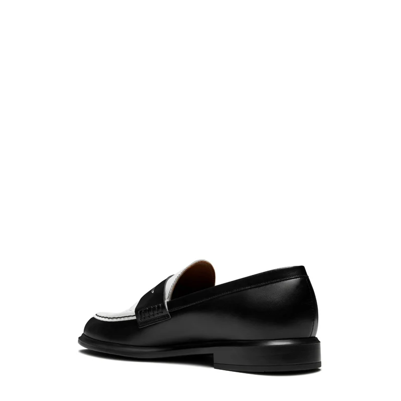Vendôme Blandine Schwarz und Weiß Kalbsleder Loafers IB51015-10176-37