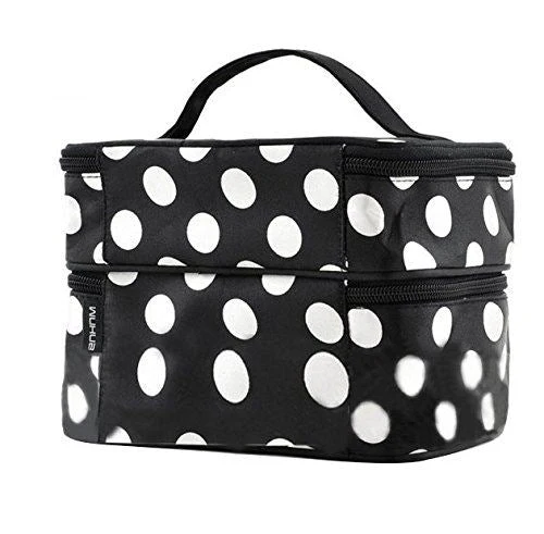 Kosmetiktasche AVERY Dots mit Spiegel und zwei Fächern
