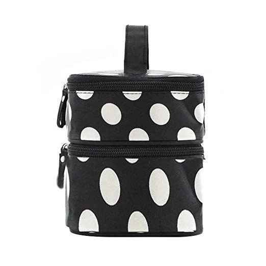 Kosmetiktasche AVERY Dots mit Spiegel und zwei Fächern