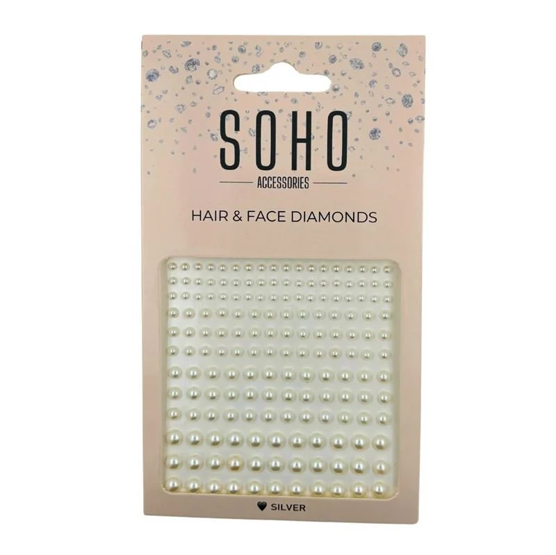 SOHO Perlen für Haare und Gesicht – 216er Pack Weiß