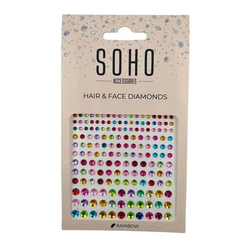 Strasssteine für Haare und Gesicht – SOHO Regenbogen (216er Set)