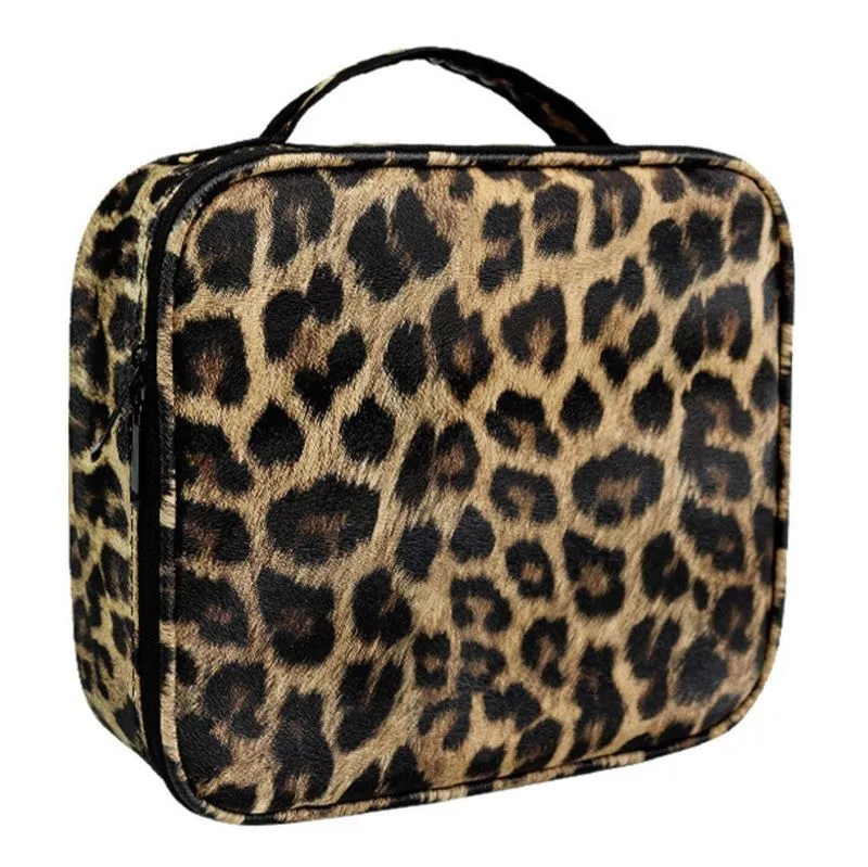 UNIQ Make-up-Reisetasche - Kulturbeutel / Kosmetiktasche für all Ihr Make-up - Leopard