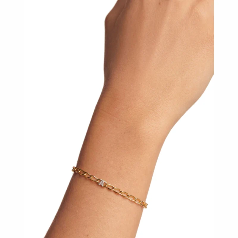 P D Paola Mini Letters damen Armband 750 Vergoldung PU01-541-U