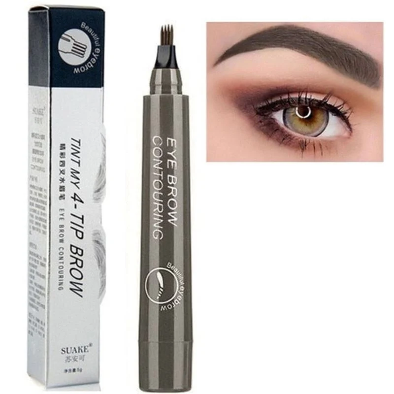 Augenbrauenstift SUAKE mit 4 Spitzen, Nr. 4 Grey Brown