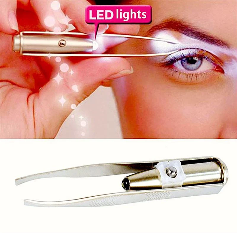 Pinzette – mit LED Licht für Augenbrauen